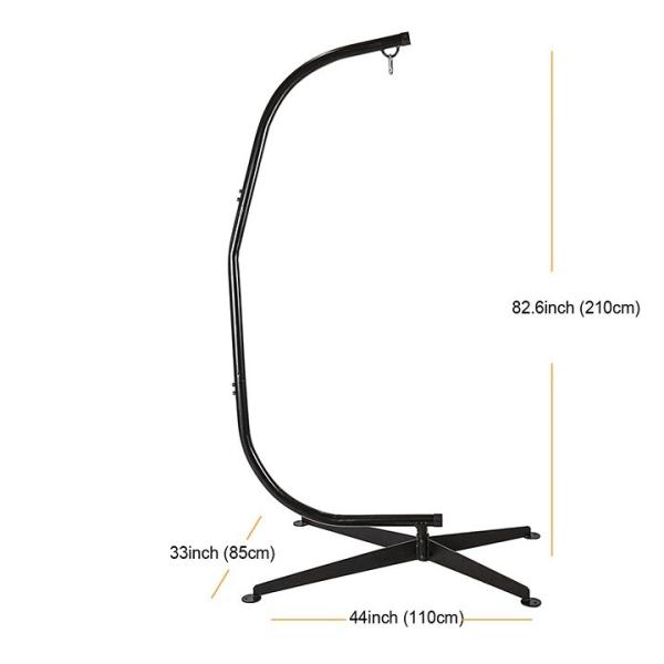 Outdoor Furniture Metal C Style Type Frame Hammock Chair Stand for Apartment
