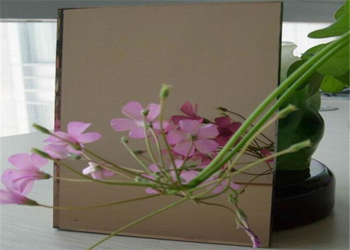 Waterproof Black Mirror Glass Sheet , Acid Resistant Reflective Bronze Mirror Glass