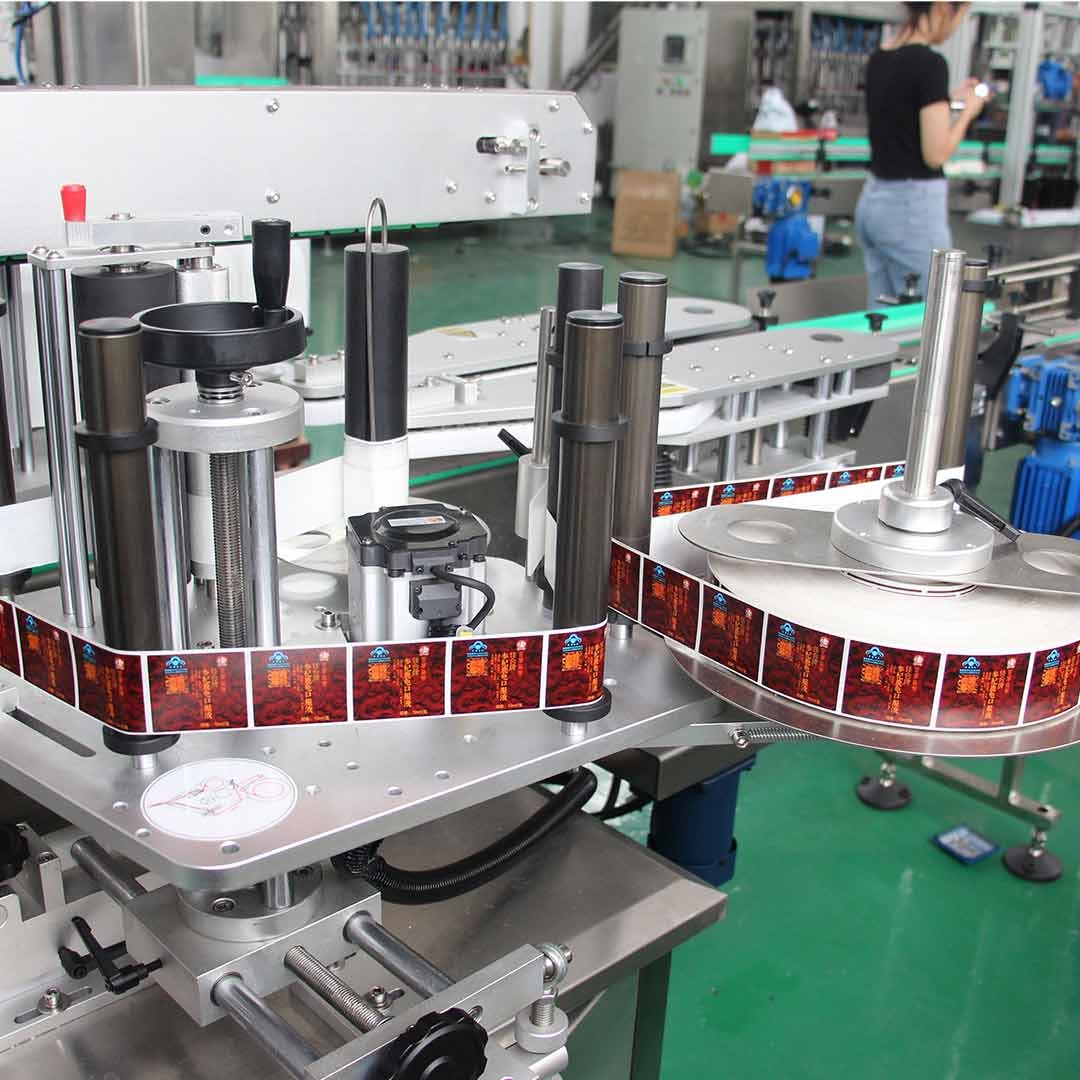 Oval Bottle Double Side Automatic Sticker Labeling Machine Packaging