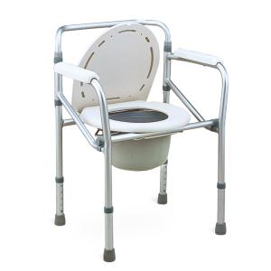 Wholesale Hospital Commode Bathroom Folding Toilet Chair For Elderly 100KGS from china suppliers