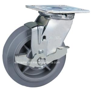 Wholesale Customized 6&quot; Fiveri 225kg Plate Brake TPR Caster 7286-735 Industrial Wheel Caster from china suppliers
