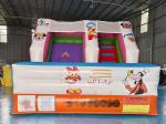 Commercial 0.55 Pvc Digital Printing Inflatable Dry Slide Mickey Mouse Cartoon