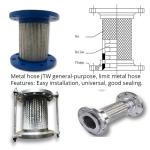 SS304 Flange Joint Corrugated Stainless Steel Metal Hose For Steam Air