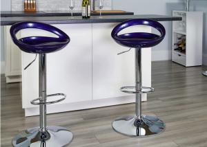 Wholesale Navy Blue Breakfast Bar Stools Plastic Stylish Bar Height Swivel Chair from china suppliers
