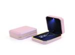 Wedding Engagement Single Ring Earring Jewelry Box With LED Light
