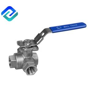 Wholesale Stainless Steel SS Three Way Ball Valve 2 Inch 3 Way BSP EN 12266 from china suppliers