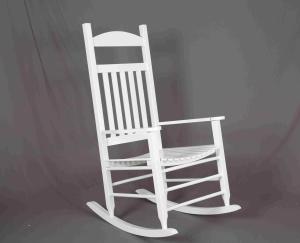 Wholesale White Rocking Chair Wooden Outdoor Furniture Hollow Design For Relaxing from china suppliers
