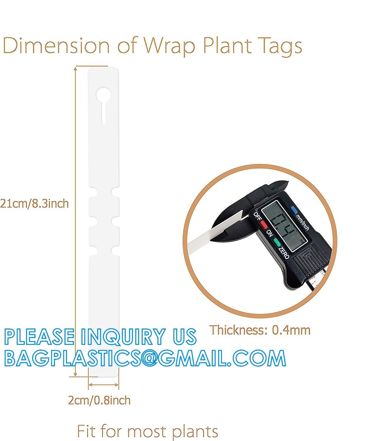 Tree Tags Plastic Plant Labels Wrap, Plant Tags Nursery Tags, Plant Identification Stakes, Garden Tags, Multicolors