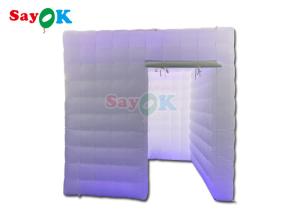 Wholesale Wholesale White Inflatable LED Photo Booth Portable Inflatable Square Single Door Photo Booth from china suppliers