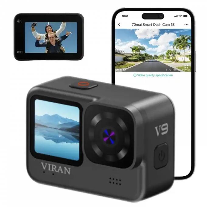 4K 60FPS Sports Cam Waterproof , 170 Degree Outdoor Sports Camera 0