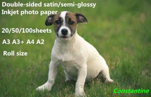 Wholesale 160gsm Double-sided &amp; 2 sides coating satin/semi-glossy Inkjet photo paper waterproof from china suppliers