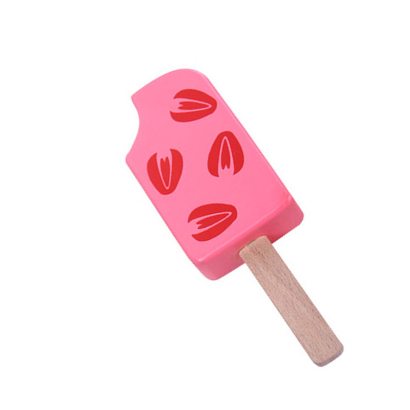 Printed 1pc Wooden Ice Cream Toys For Preschool Girl Boy Toys
