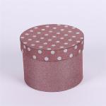 Round Pink Paper Tea Box Glitter , Cardboard Tube Boxes Full Color Printing