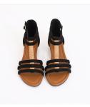 BS133 Wedge Sandals Female Summer Mid-Heel 2021 New Style Roman Shoes Fashion