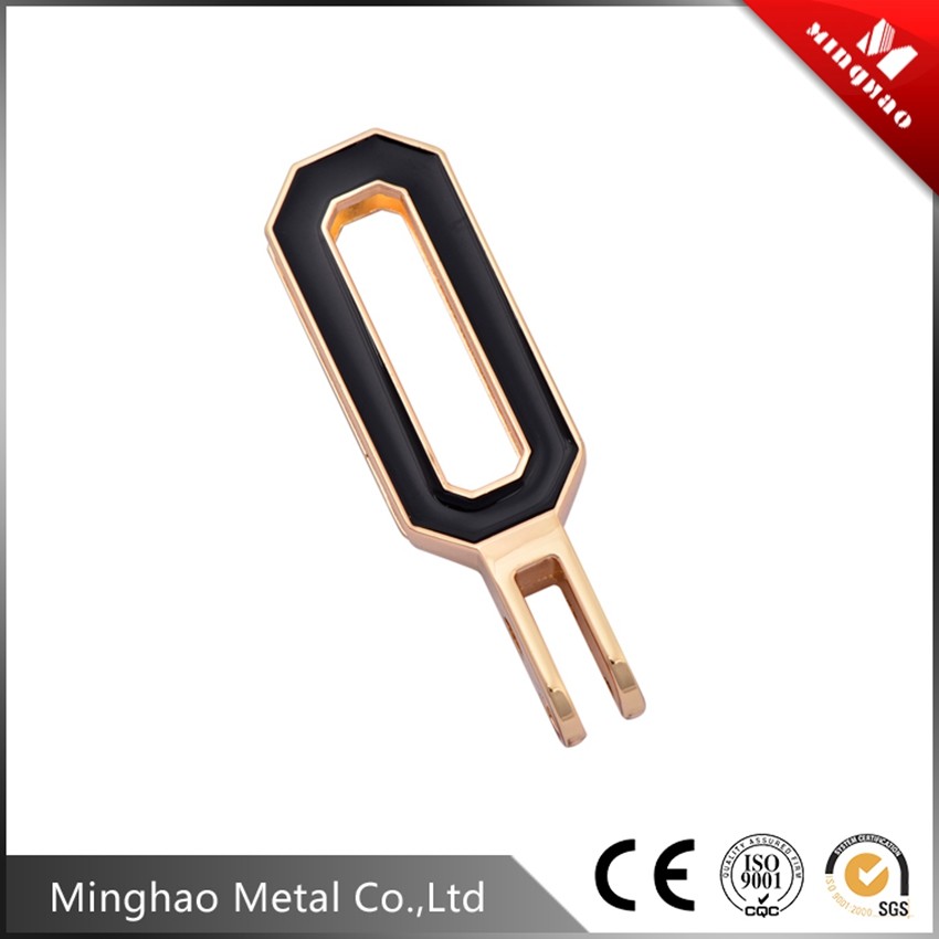 Promotion black square zinc alloy metal accessories,18.7*63.8mm black parts