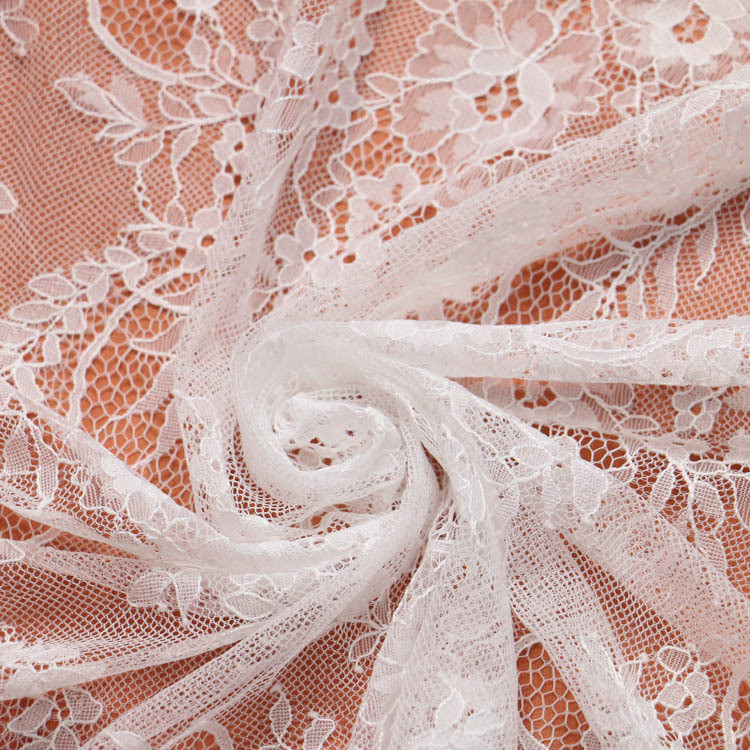 Green Environmental Protection Eyelash Lace Fabric for Wedding Dress