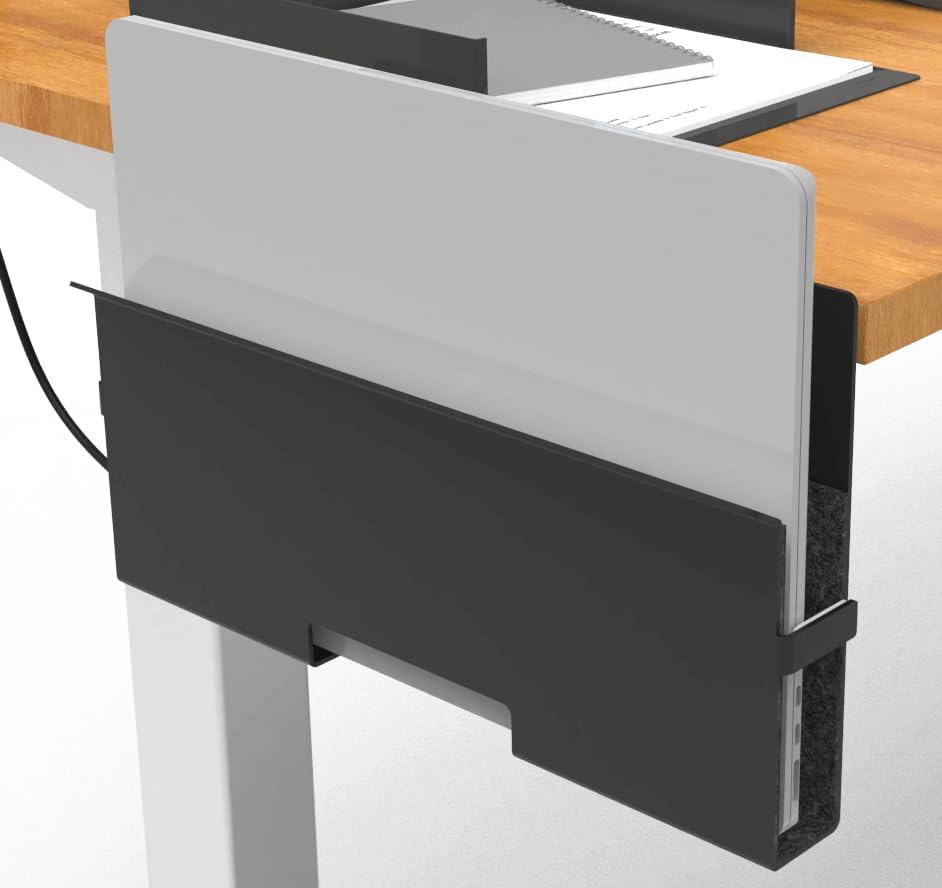 Carbon Steel Desk Side Storage Tray for Organizing Cables and Office Supplies