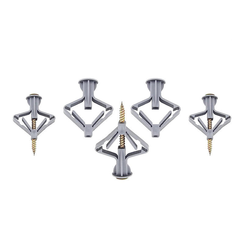 Durable Brick Wall Anchors , Plastic Butterfly Anchor With Self Tapping Screw