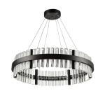 Black Gold Modern Pendant Light Round Crystal Pendant Light 50 / 60hz