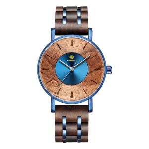 Wholesale Alloy Wood Diameter 42mm 3ATM Waterproof Quartz Watch from china suppliers