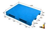 Customized Logistics Heavy Duty Plastic Pallets 1200 * 1200 * 160mm For Food