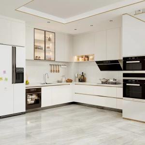 Wholesale Quartz Stone Hotel Kitchen Cabinets Durable Metal Frame Scratch Resistant from china suppliers