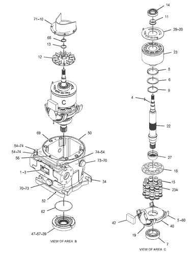 3849438 PUMP GP-PISTON Parts scheme