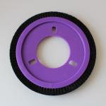 Purple Color LK Stenter Machine Parts Brush Wheel Standard Quality Black Bristle