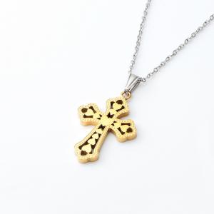 Wholesale Retro Peach Heart Cross Pendant、 Cross Accessories New Stainless Steel Necklace Women's Fashion Titanium Steel Necklace from china suppliers