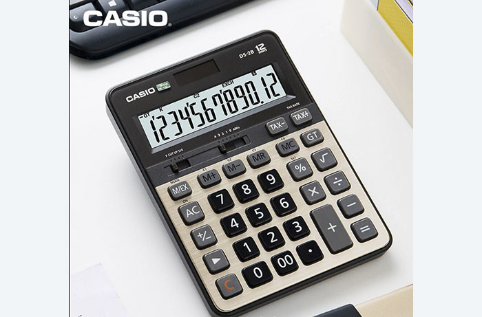 For Authentic Casio DS-2B/2TS-GD Calculator for financial accounting with quick flip play mute bank wear resistance