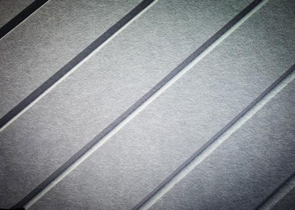 B Level Recycled Decorative Acoustic Wall Tiles , V - Grooved Sound Dampening