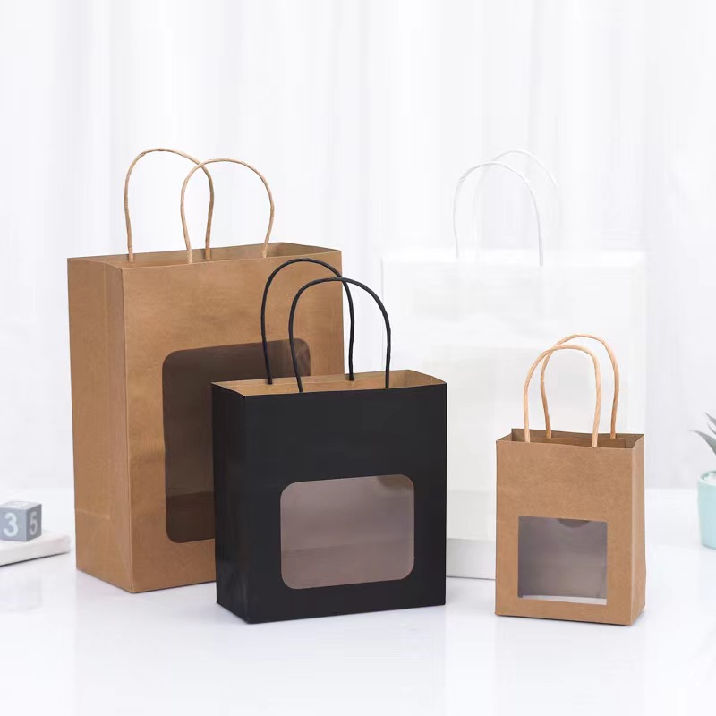 Varnishing Custom Printed Paper Bags Square Bottom Bags for clothing shoes
