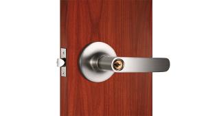 Wholesale Zinc Alloy Handle 65mm Dia Rose Satin Nickel Finish Tubular Entry Leverset from china suppliers