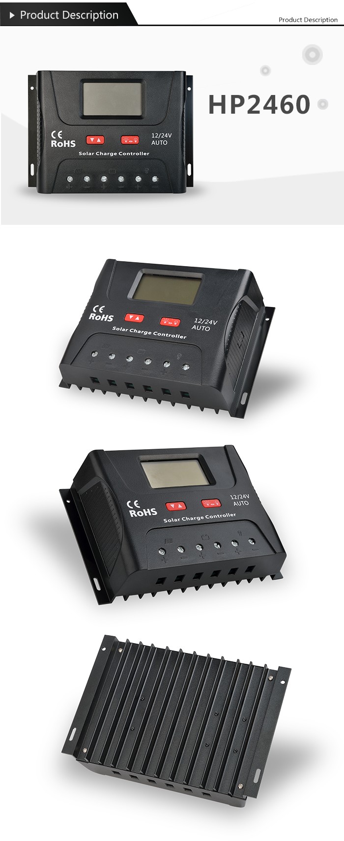 60A Lithium Battery Solar Charge Controller 12v Lifepo4 Mppt Charge Controller