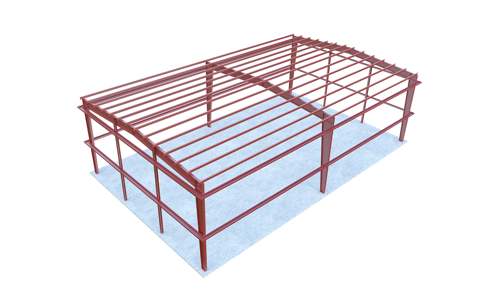Q235B/Q345B Low Carbon Steel Structure Garage Storage Shed For Prefab Metal Car Garage