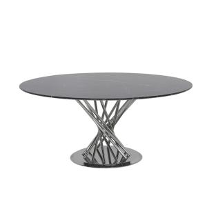 Wholesale Mirrored 48 Round Marble Dining Table For Restaurant And Dining Room from china suppliers