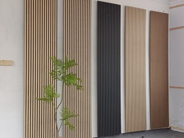 2400 x 600 Wood Soundproof Acoustic Wall Panel 3D Model Interior Wall Decor For