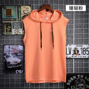 Wholesale Breathable Red Sleeveless Hoodie from china suppliers