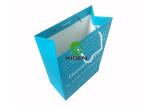 Customized Cardboard Gift Bags , Art Gift Paper Bulk Shopping Bags Blue Color