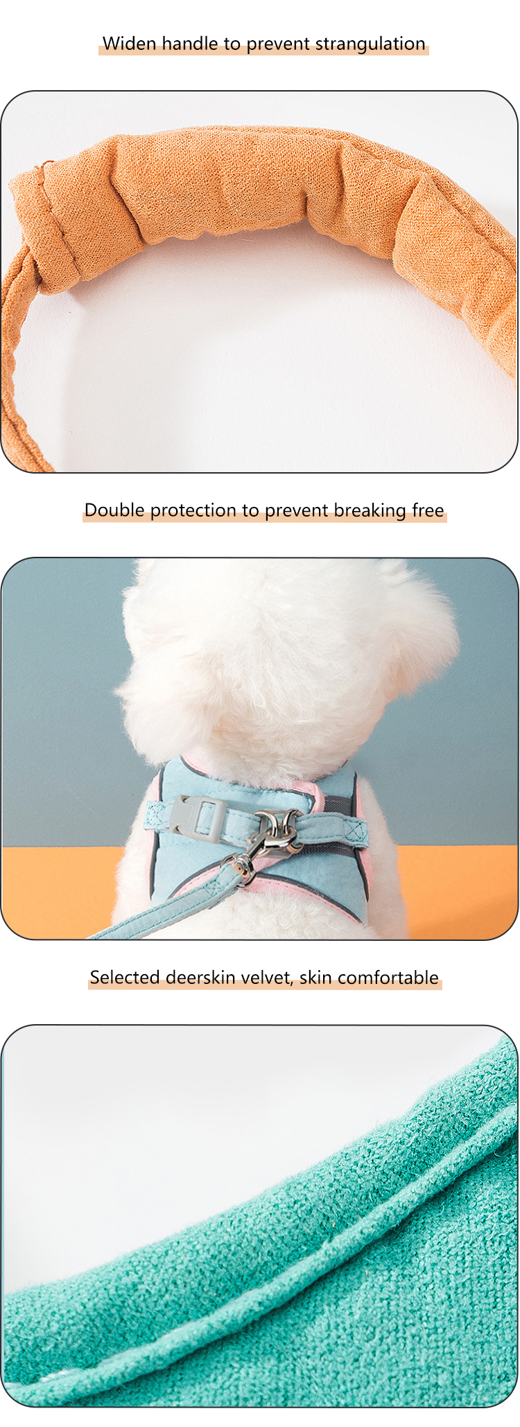 Lovely Adjustable Pet Harness Soft Nylon Mesh Reflective Cat Harness Leash Set