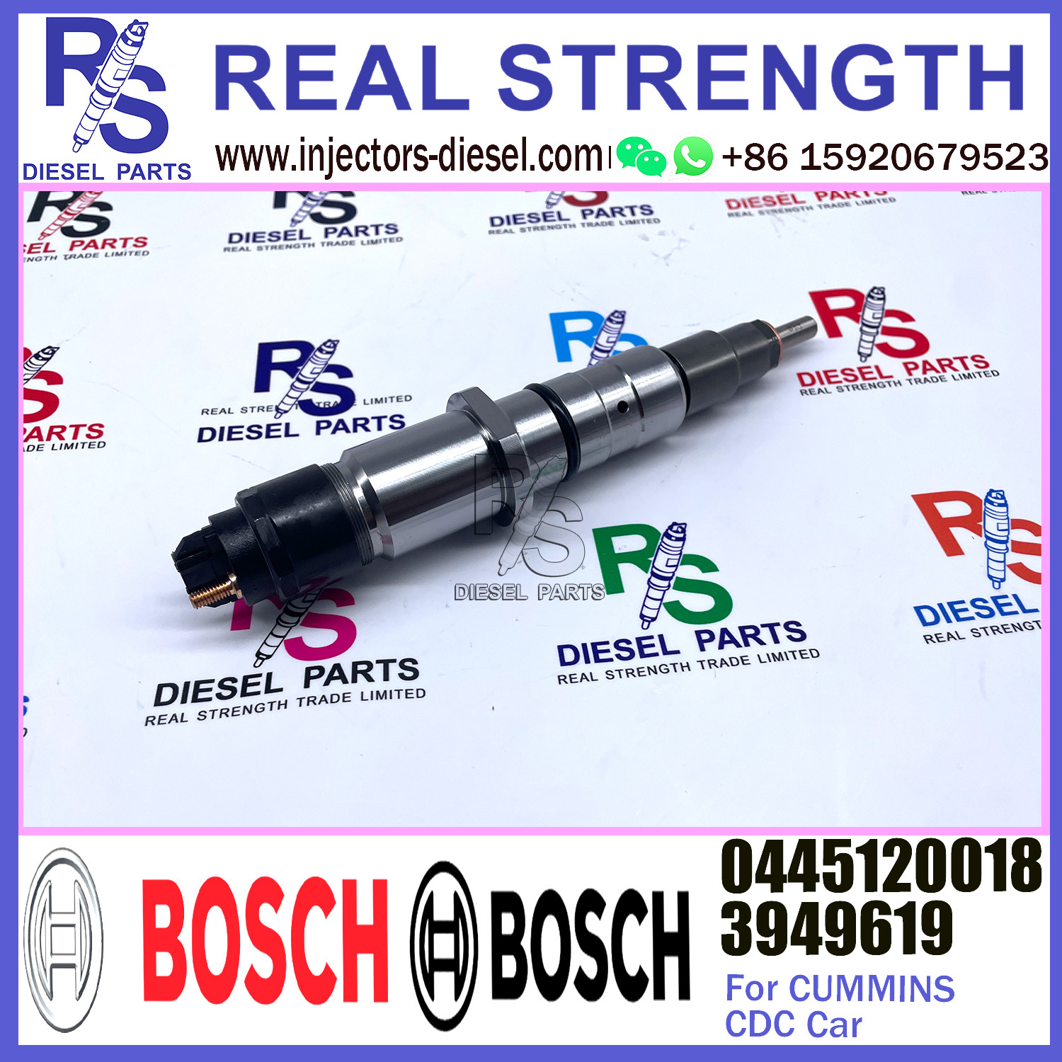 common rail injector 0445120018 0445120113 0445120210 0445120255 fuel injector for Dodge Ram 5.9 d / Cummins 2002-2004