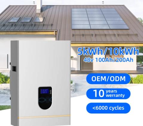 Wall Mount Battery Lifepo4 Power Wall Battery 10kwh 48v 200ah Solar Energy