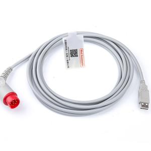 Wholesale Medical Portable Blood Pressure Cable , Length 3.2m IBP Interface Cable from china suppliers