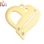 22.5x23.5mm Polished Stainless Steel Hollow Heart Pendant