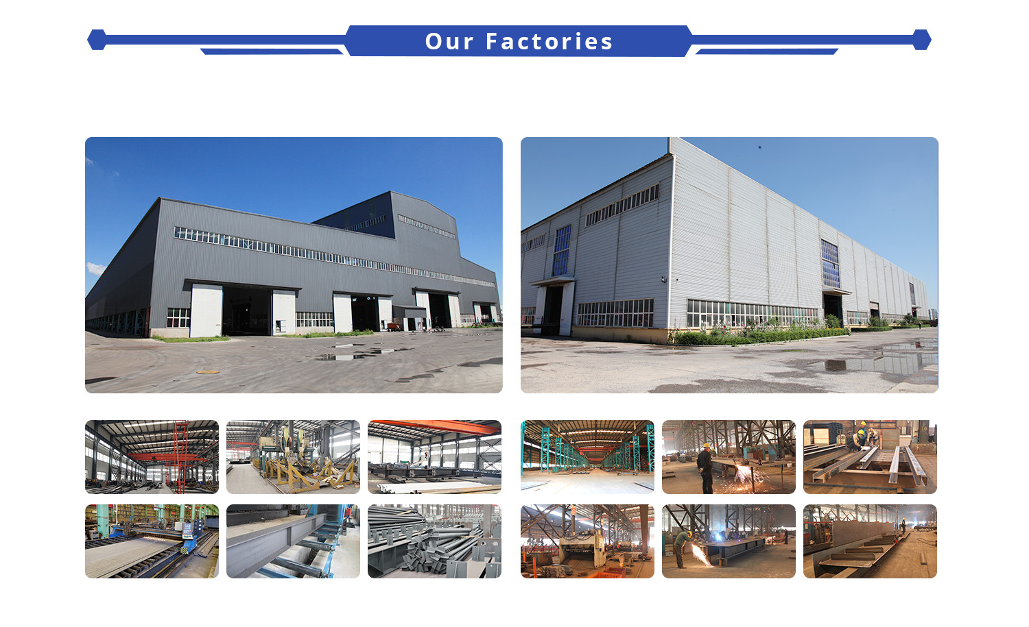 H Section Heavy Steel Structure Storage Shed Hangar Prefabricated Warehouse