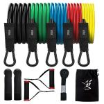 Fitness Latex 11pcs Resistance Bands , Resistance Band Tube Pull Rope Sport Set