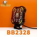 Universal Metal White Yellow Dual Color Motorcycle LED Headlight Car Work Light