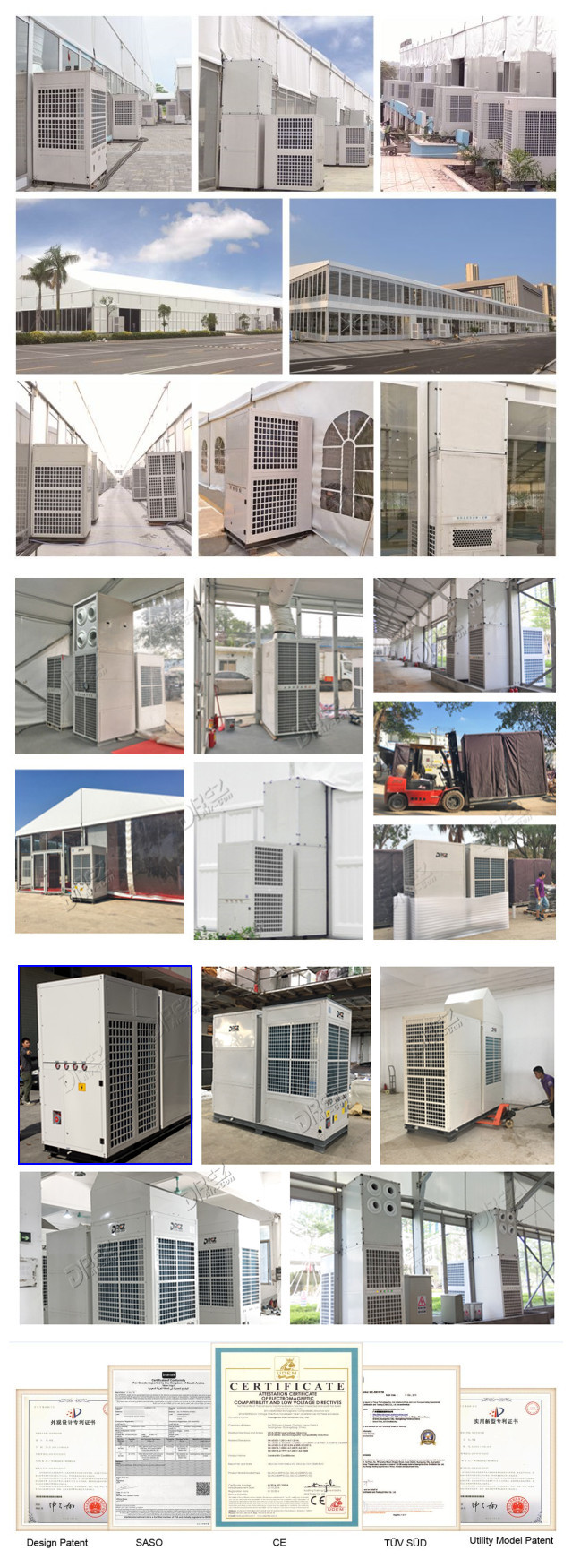 5 Ton Outdoor Portable AC Tent Floor Standing 10 Years Life Span