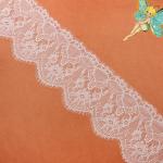 eyelash lace border/lace edged / soft lace with Black / Ivory Double Color