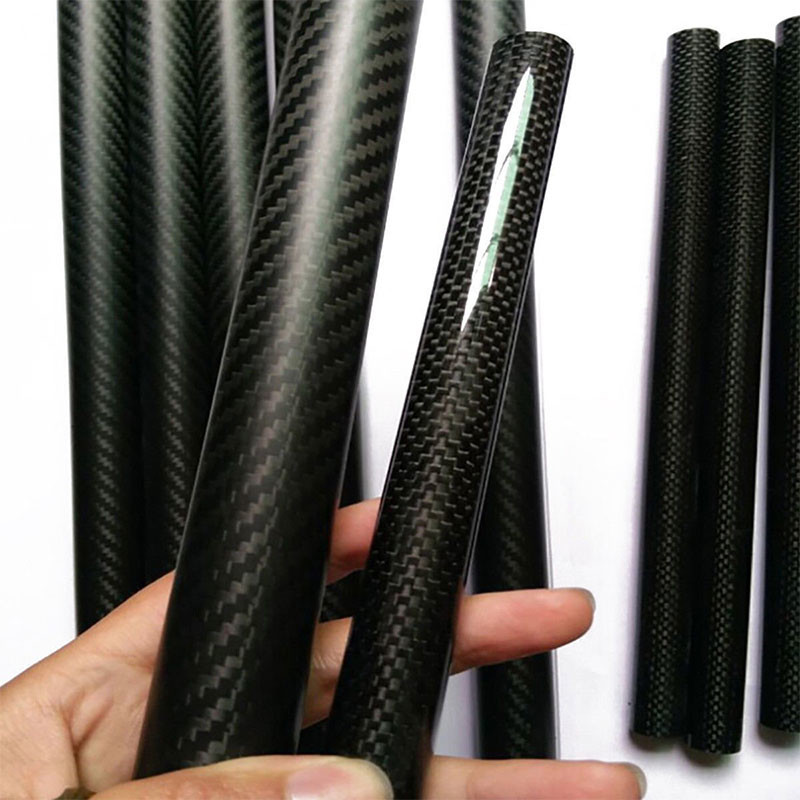 CNC Machining Roll Wrapped Carbon Fibre Tube 2mm Thickness